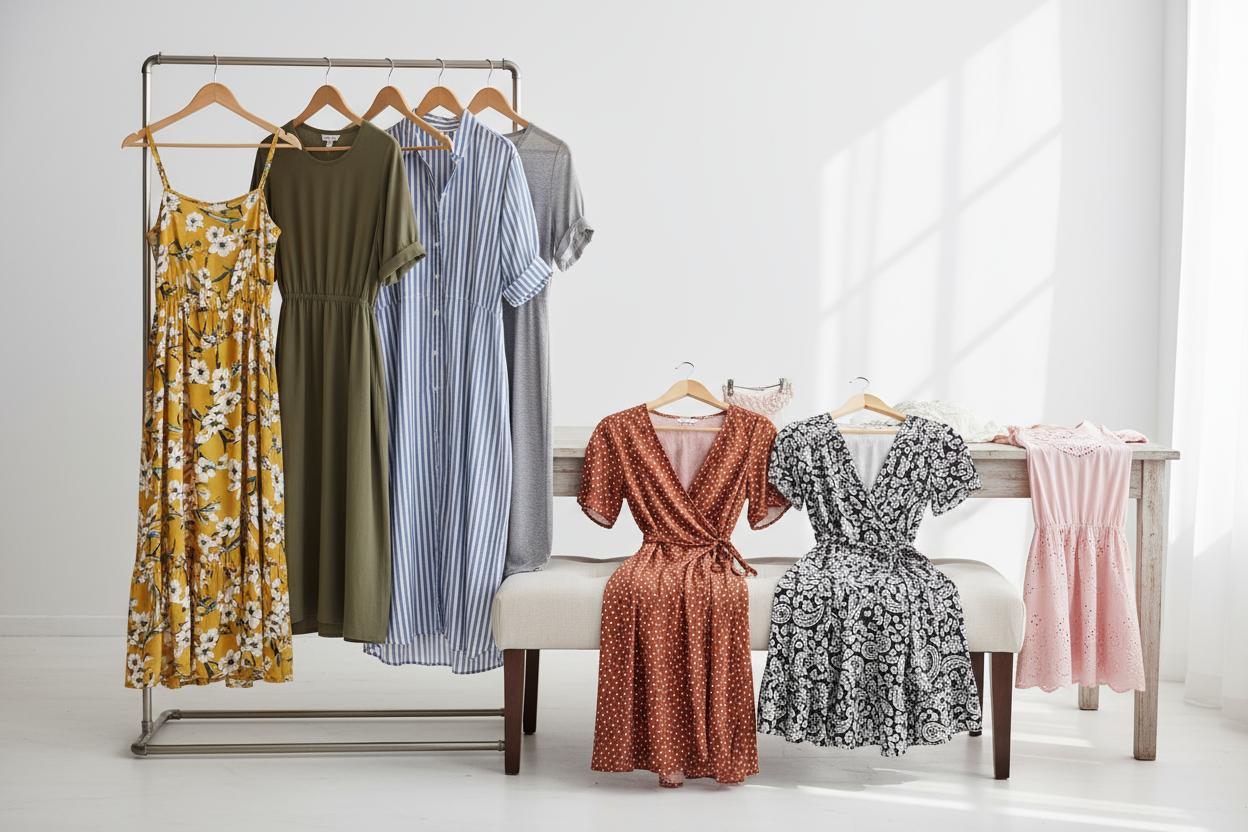 Shop Modanista Fashion women’s casual dresses — comfortable, stylish everyday looks perfect for work, weekends, and effortless chic style.