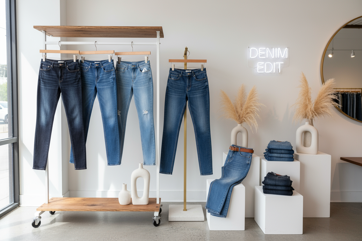 Shop Modanista Fashion women’s jeans in high-rise, skinny, wide-leg, and relaxed fits — trendy, comfortable, and flattering denim styles.