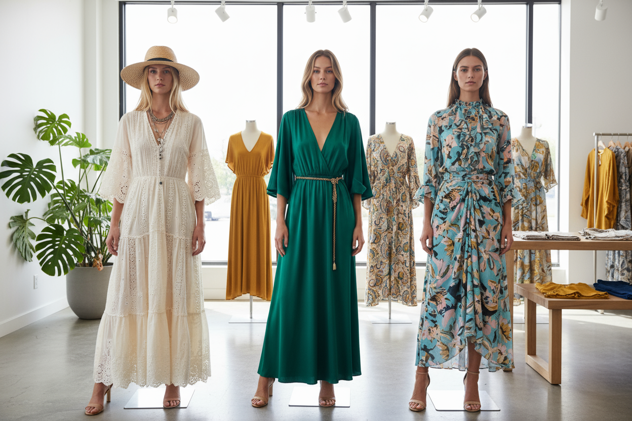 Shop Modanista Fashion women’s maxi dresses — elegant, flowy styles perfect for casual days, vacations, and special occasions.