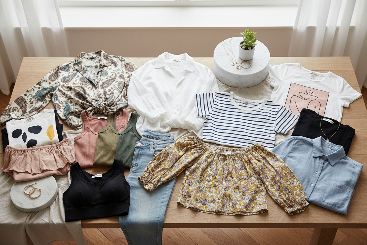 Shop Modanista Fashion women’s tops including blouses, t-shirts, and tanks — trendy, versatile styles for casual, work, and everyday wear.