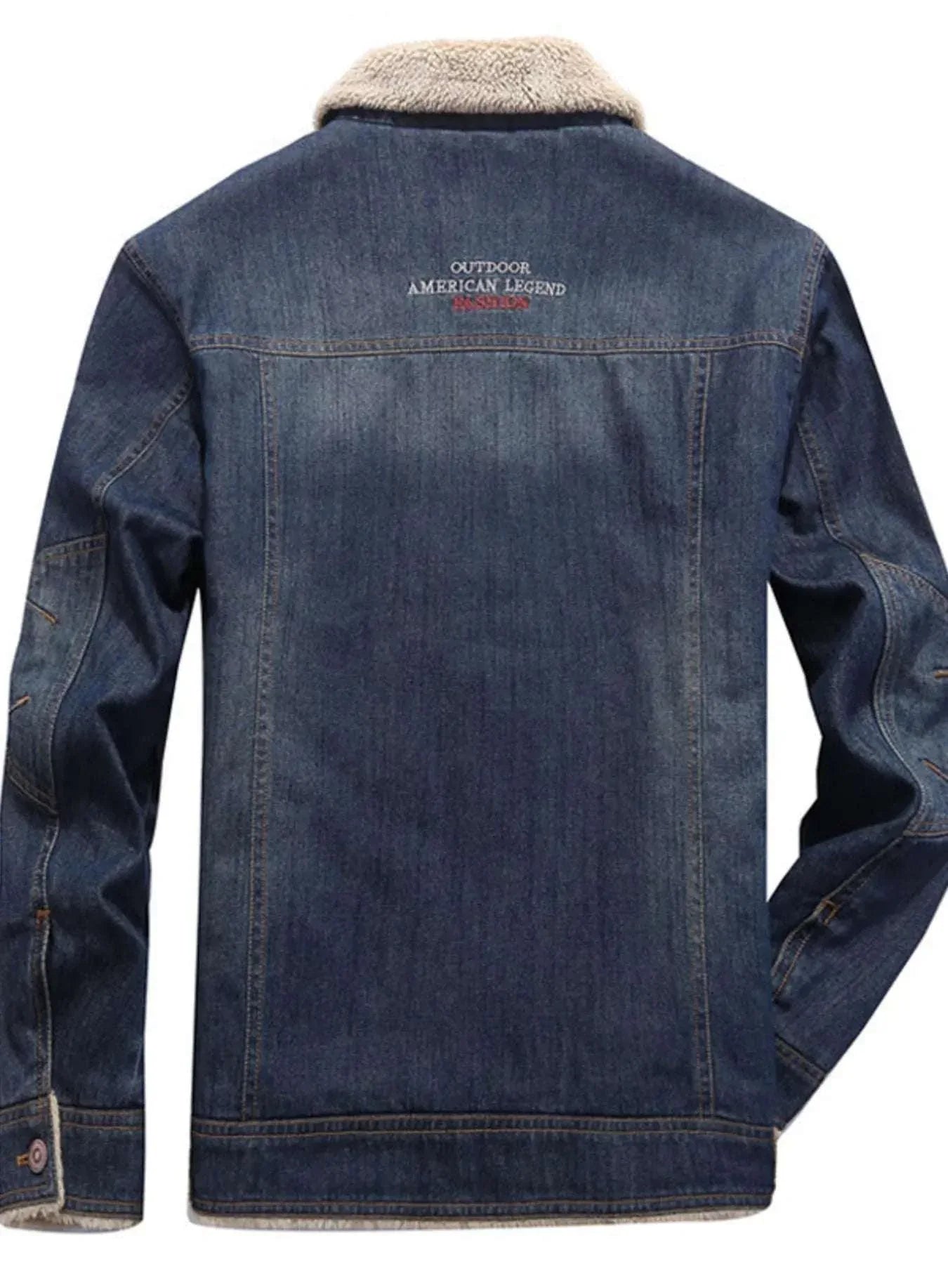 Men's Plus Size Sherpa-Lined Denim Jacket – Warm & Stylish - Modanista Fashion