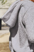 Full-Size Teddy Hooded Jacket with Pockets for Women