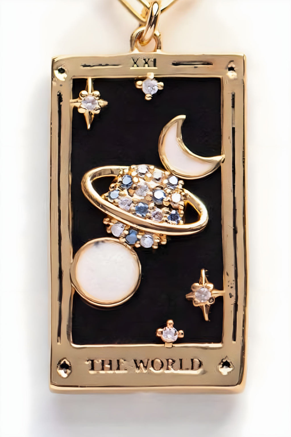 Tarot Card Pendant Necklace in Stainless Steel