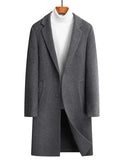 Men's Plus Size Lapel Collar Long Coat - Modanista Fashion