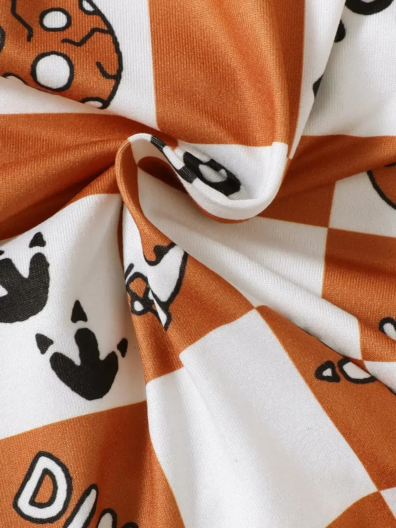 Children's Dinosaur Checkered Sleeveless Hooded Top and Shorts Set - Modanista Fashion