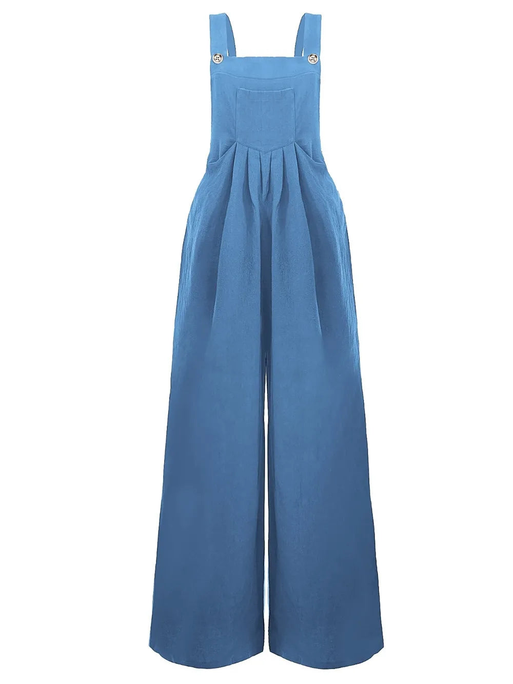 Full Size Square Neck Wide Strap Overalls - Modanista Fashion