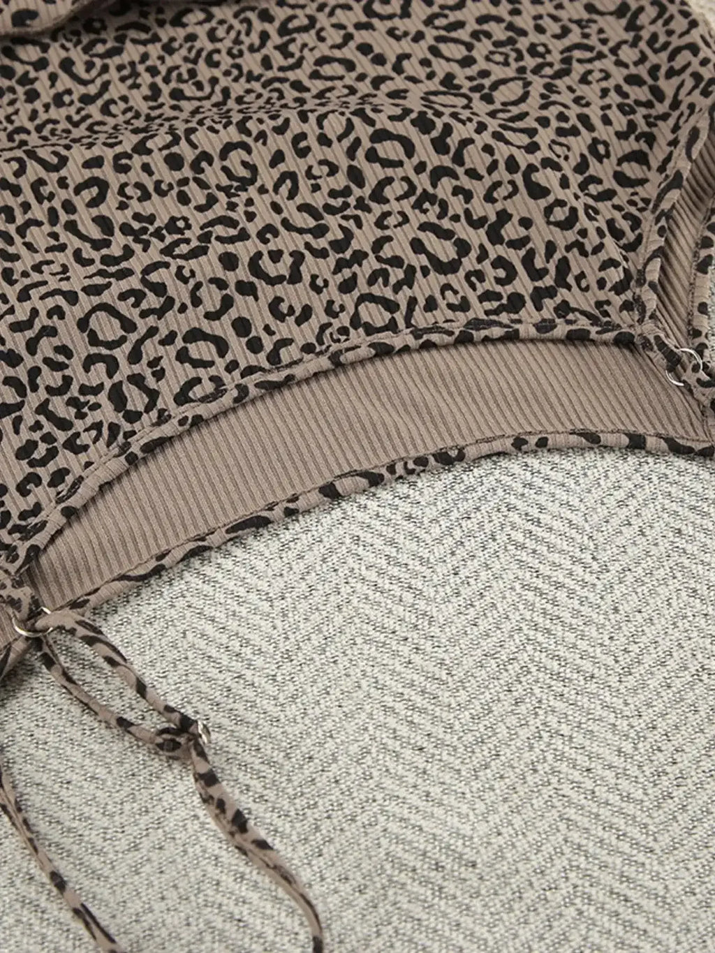 Leopard Cami Cardigan and Shorts 3-Piece Set - Modanista Fashion