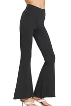 Zenana Raw Edge Hem Flare Yoga Pants - Modanista Fashion