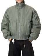 Herr Zip-Up Bomberjacka med Långa Ärmar – Stilren & Casual