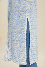 Dvojitá vezmite v plnej veľkosti otvorené predné predné dlhé línie Cardigan