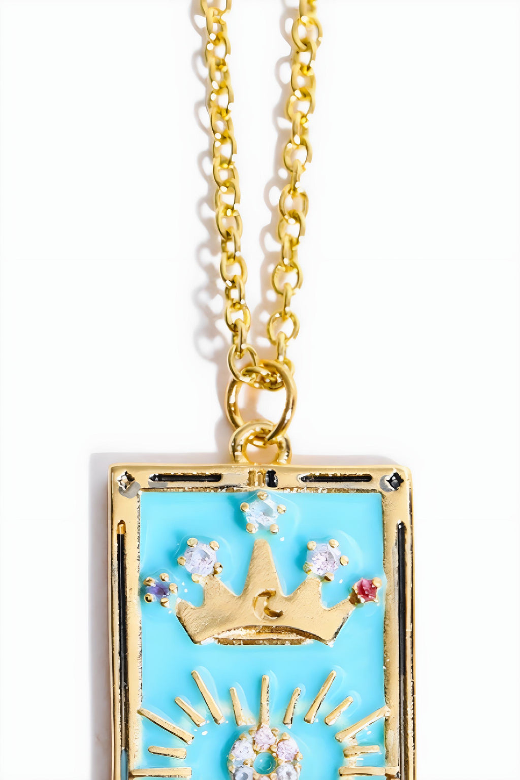 Tarot Card Pendant Necklace in Stainless Steel