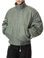 Herr Zip-Up Bomberjacka med Långa Ärmar – Stilren & Casual