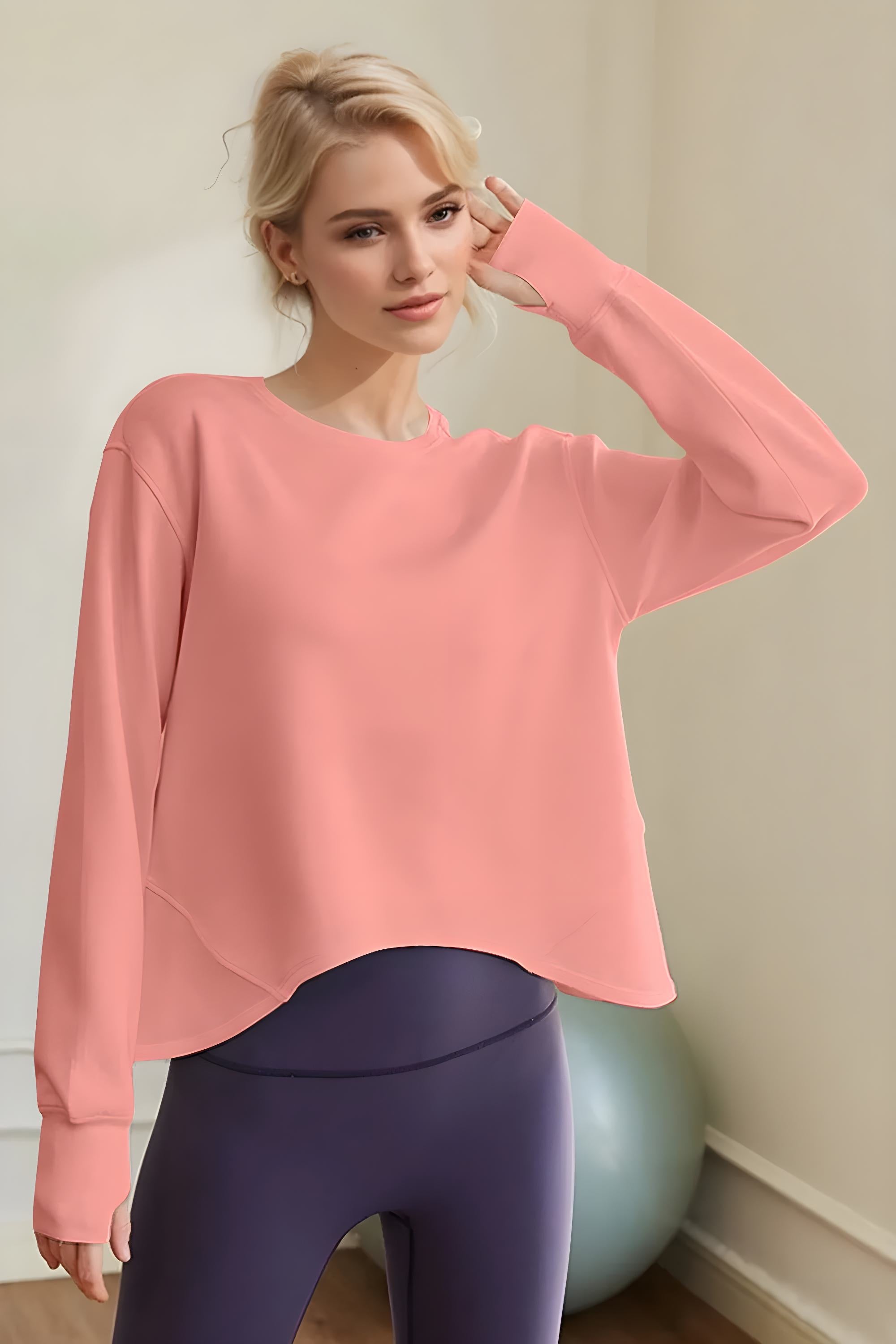 Air Scuba Round Neck Long Sleeve Sweatshirt for Women