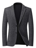 Men's Single-Breasted Tweed Blazer - Modanista Fashion