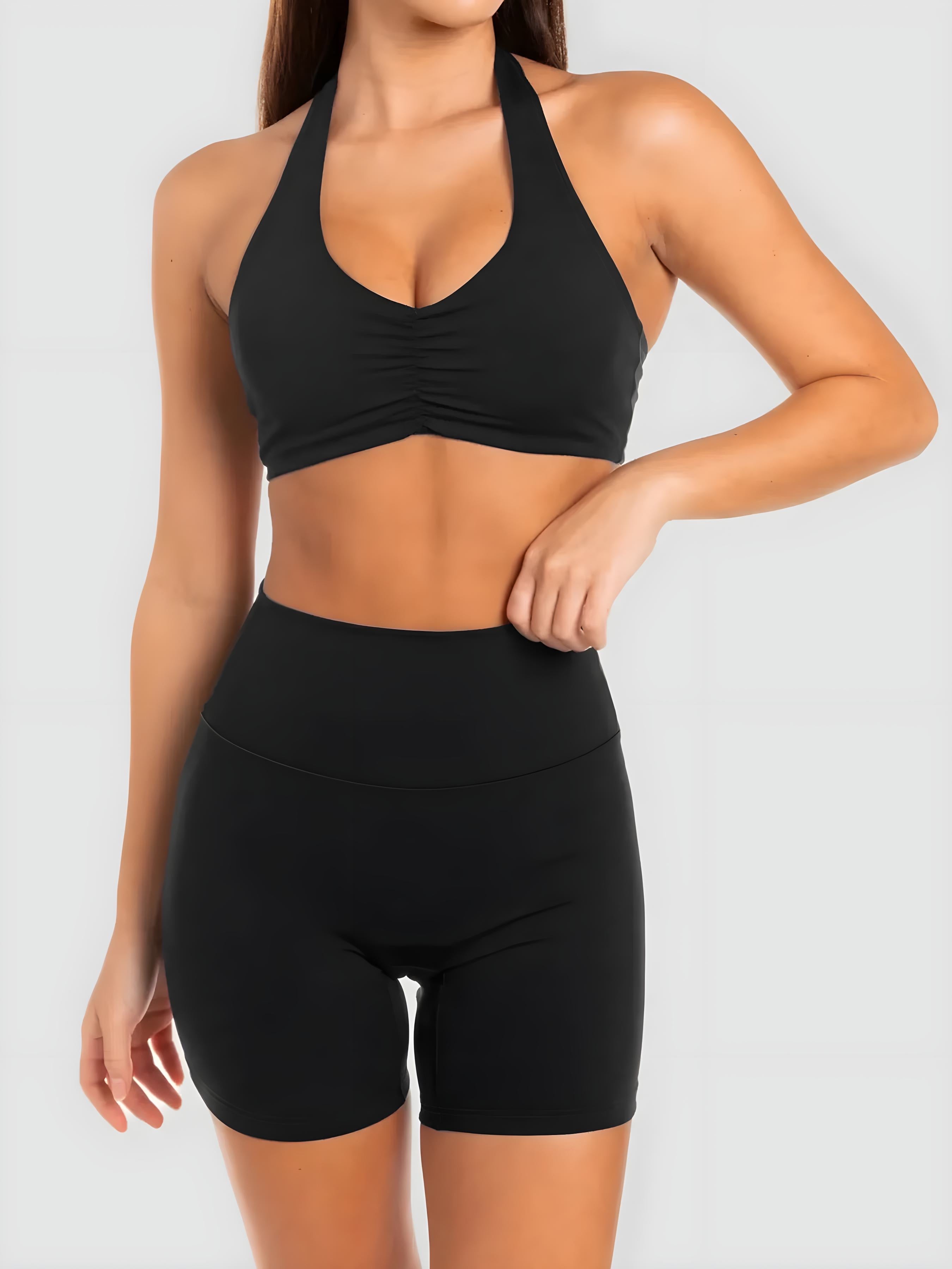 Halter Neck Cami & Shorts Active Set – Lightweight & Sporty