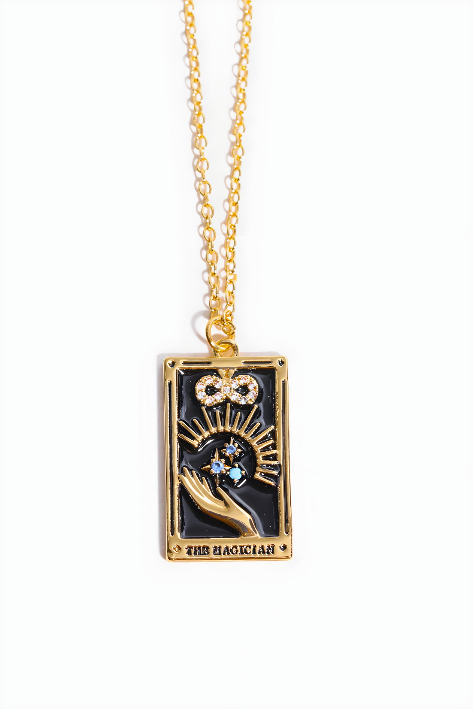 Tarot Card Pendant Necklace in Stainless Steel