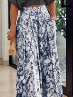 Surplice top en hoge taille broek set