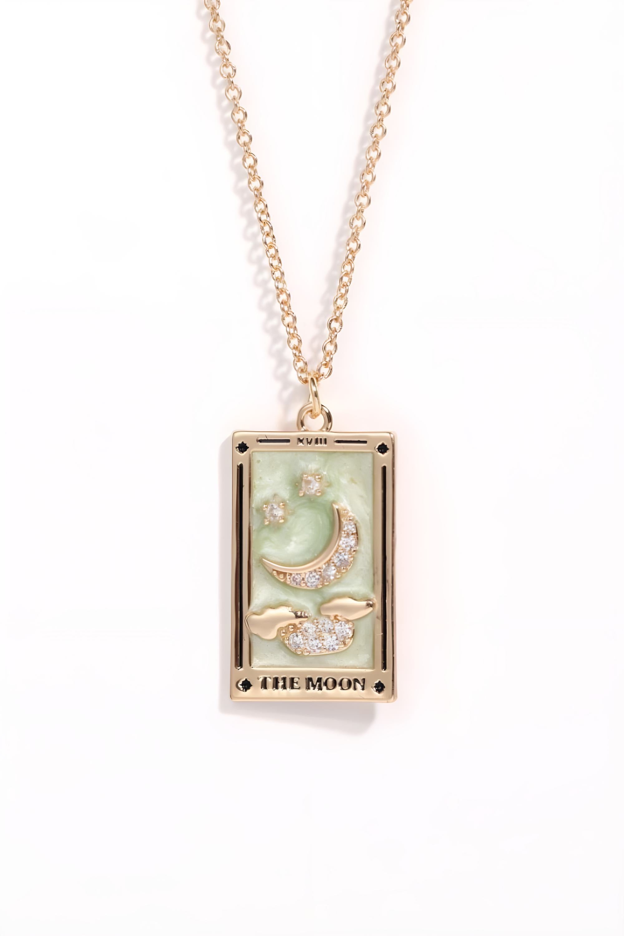 Tarot Card Pendant Necklace in Stainless Steel