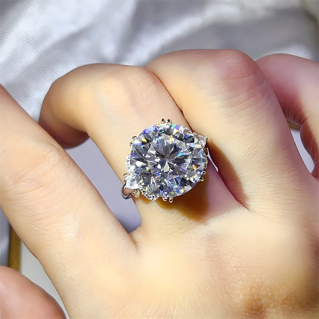 Prsten pro ženy z 925 sterlingového stříbra s diamantem 10 Ct