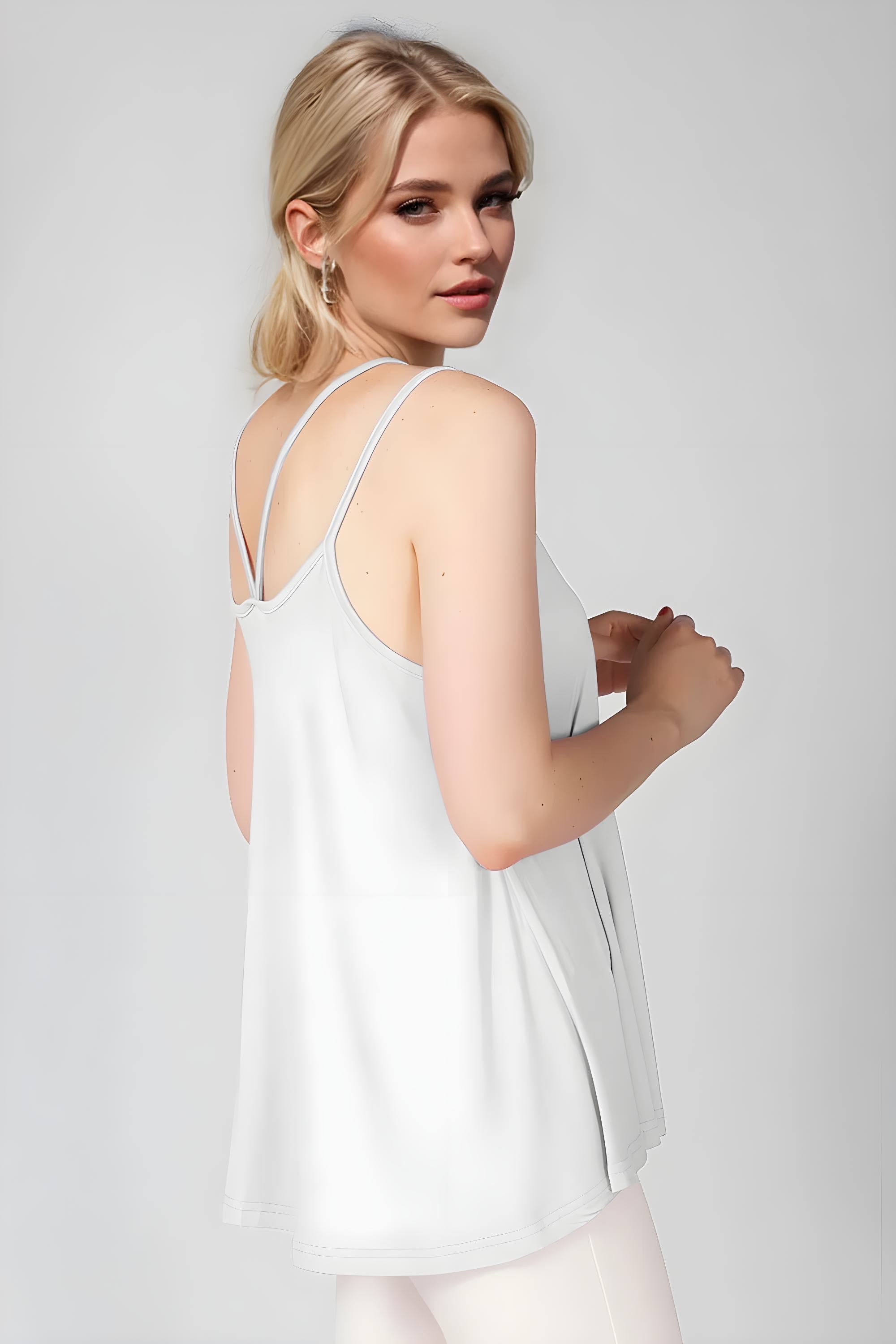 Basic Bae Bamboo Scoop Neck Double Spaghetti Straps Cami