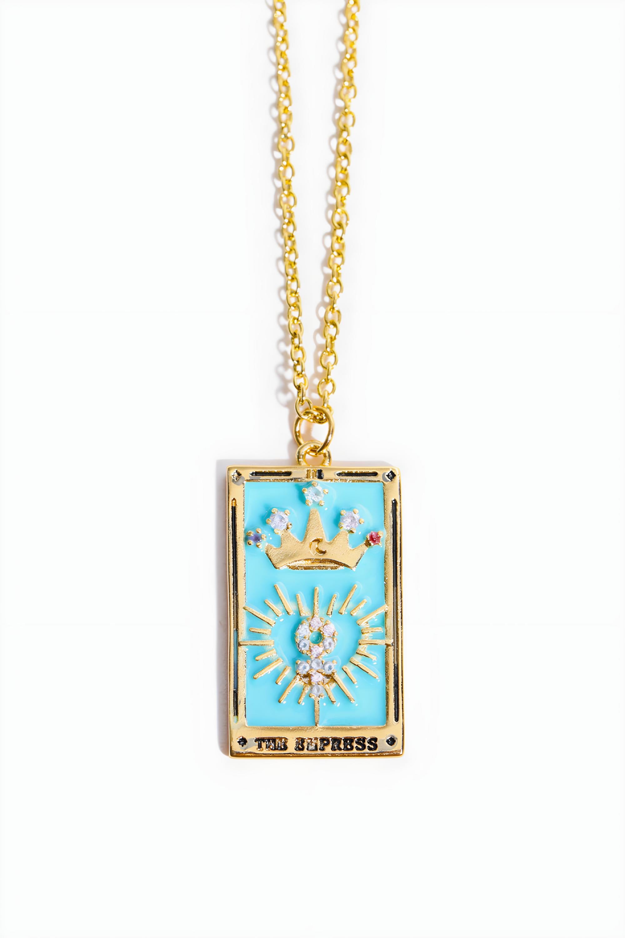 Tarot Card Pendant Necklace in Stainless Steel