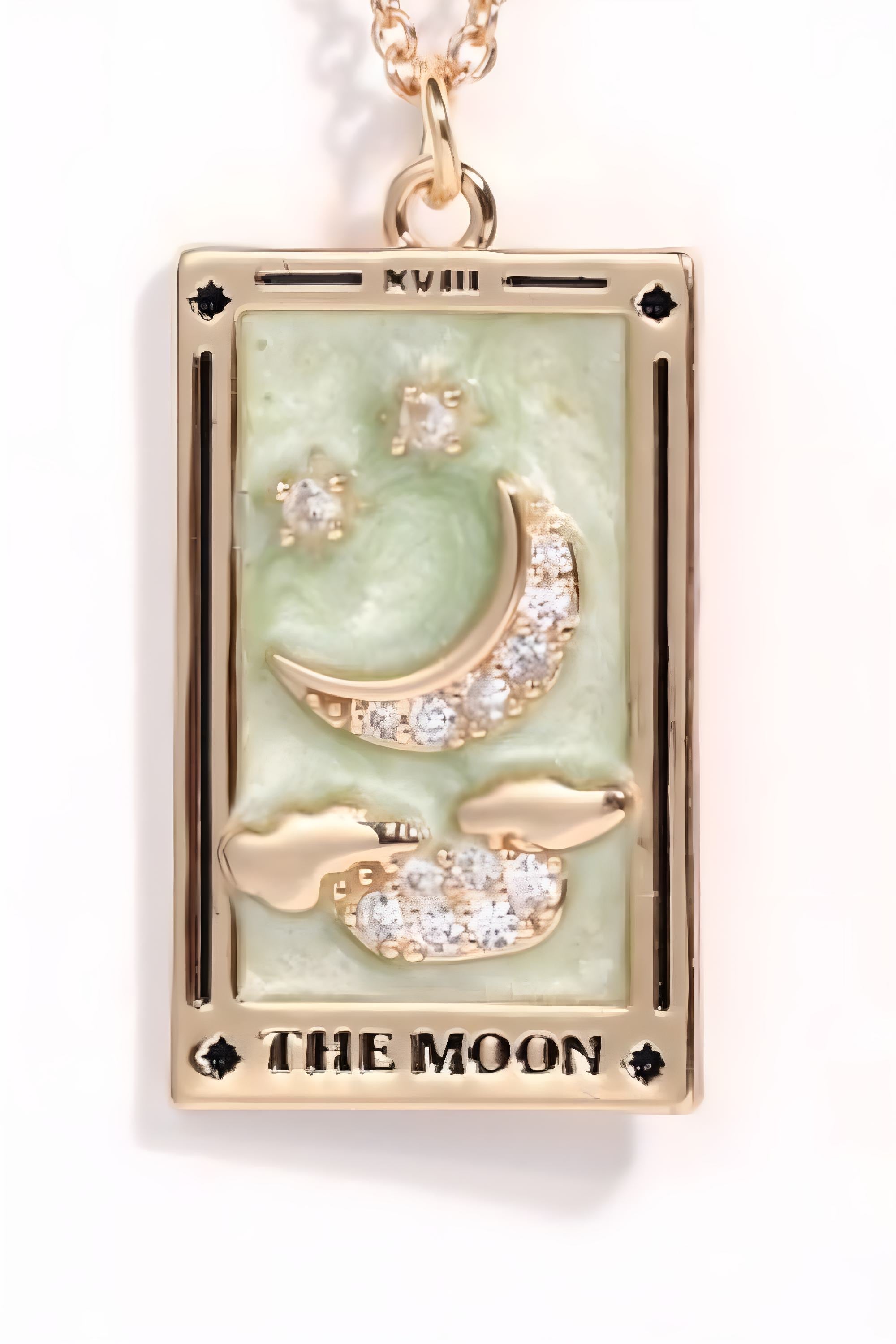 Colgante de Carta del Tarot Collar de Acero Inoxidable