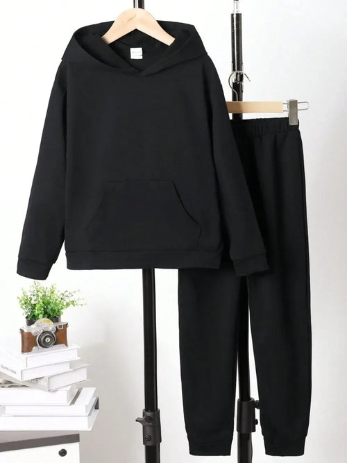 Children's Graphic Long Sleeve Hoodie and Pants Set - Modanista Fashion