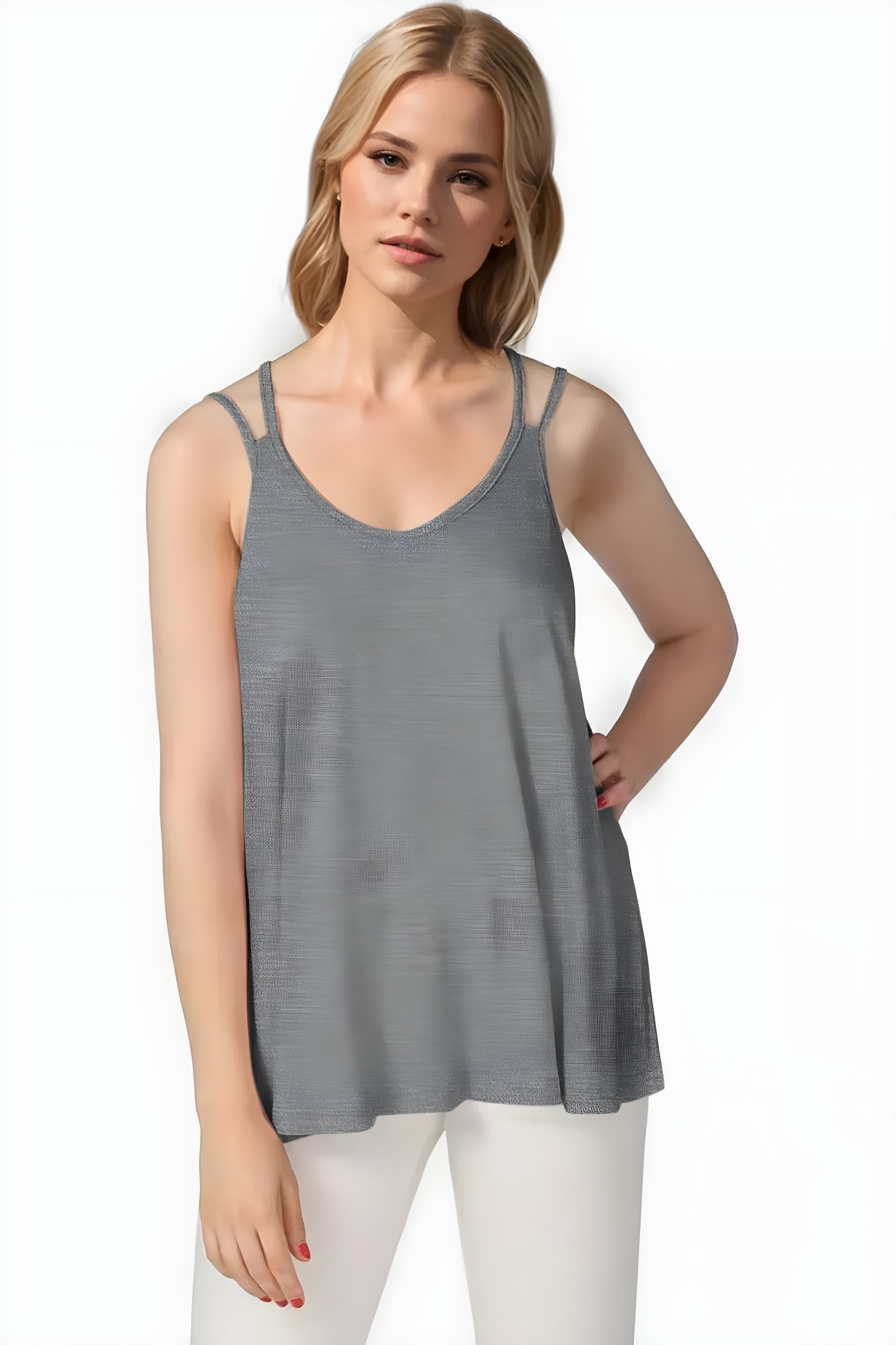 Basic Bae Bamboo Scoop Neck Double Spaghetti Straps Cami