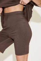 Basic Bae Full Size V-Neck Drop Shoulder T-Shirt and Shorts Set - Modanista Fashion