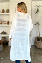 Dvojitá vezmite v plnej veľkosti otvorené predné predné dlhé línie Cardigan