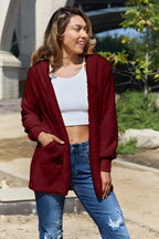 Full-Size Teddy Hooded Jacket with Pockets for Women