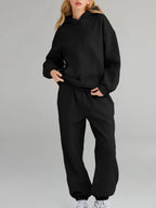 Full Size Kangaroo Pocket Hoodie and Joggers Set Plus Size - Modanista Fashion