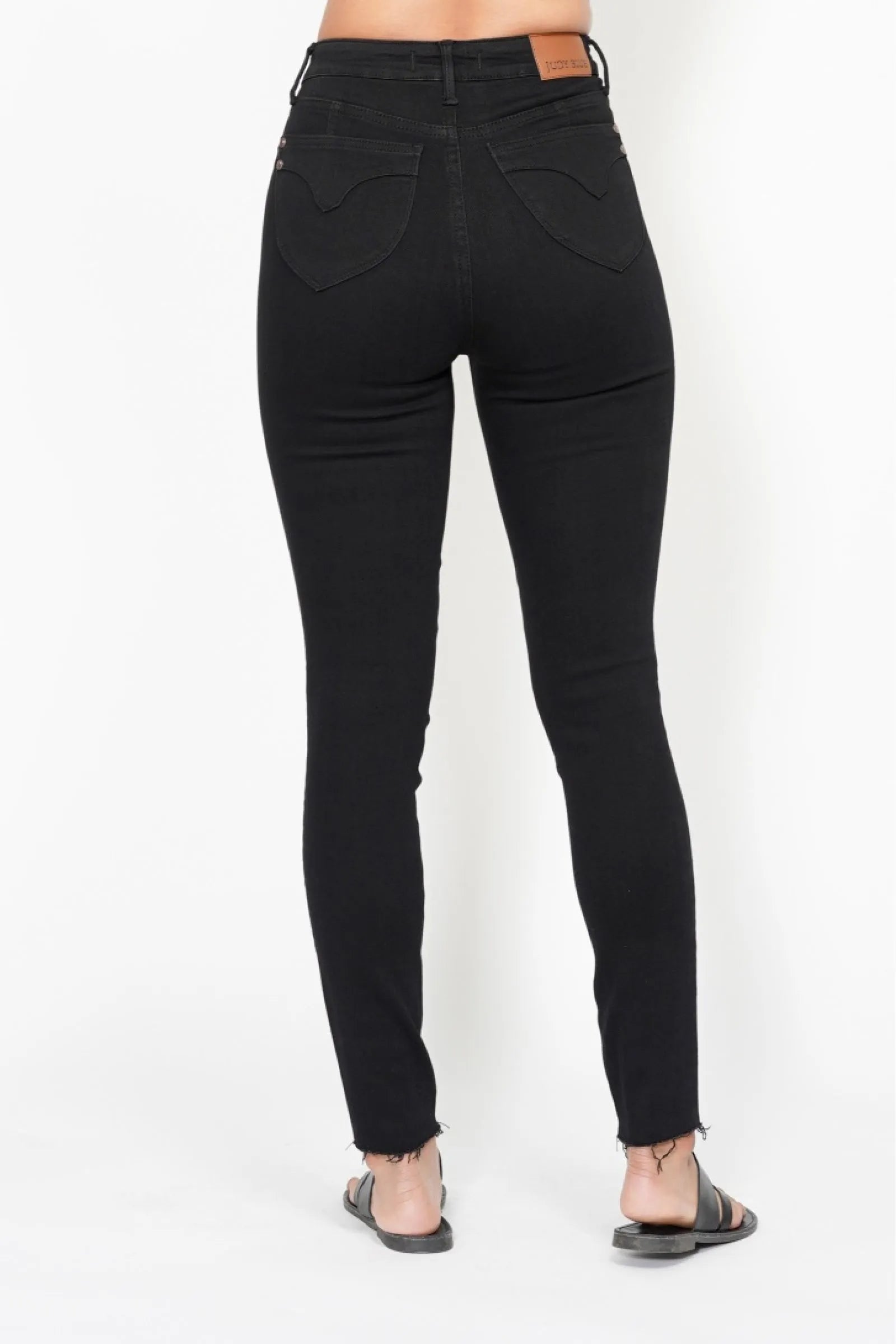 Judy Blue Full Size High Waisted Tummy Control Shield Pockets Skinny Jeans Plus Size - Modanista Fashion