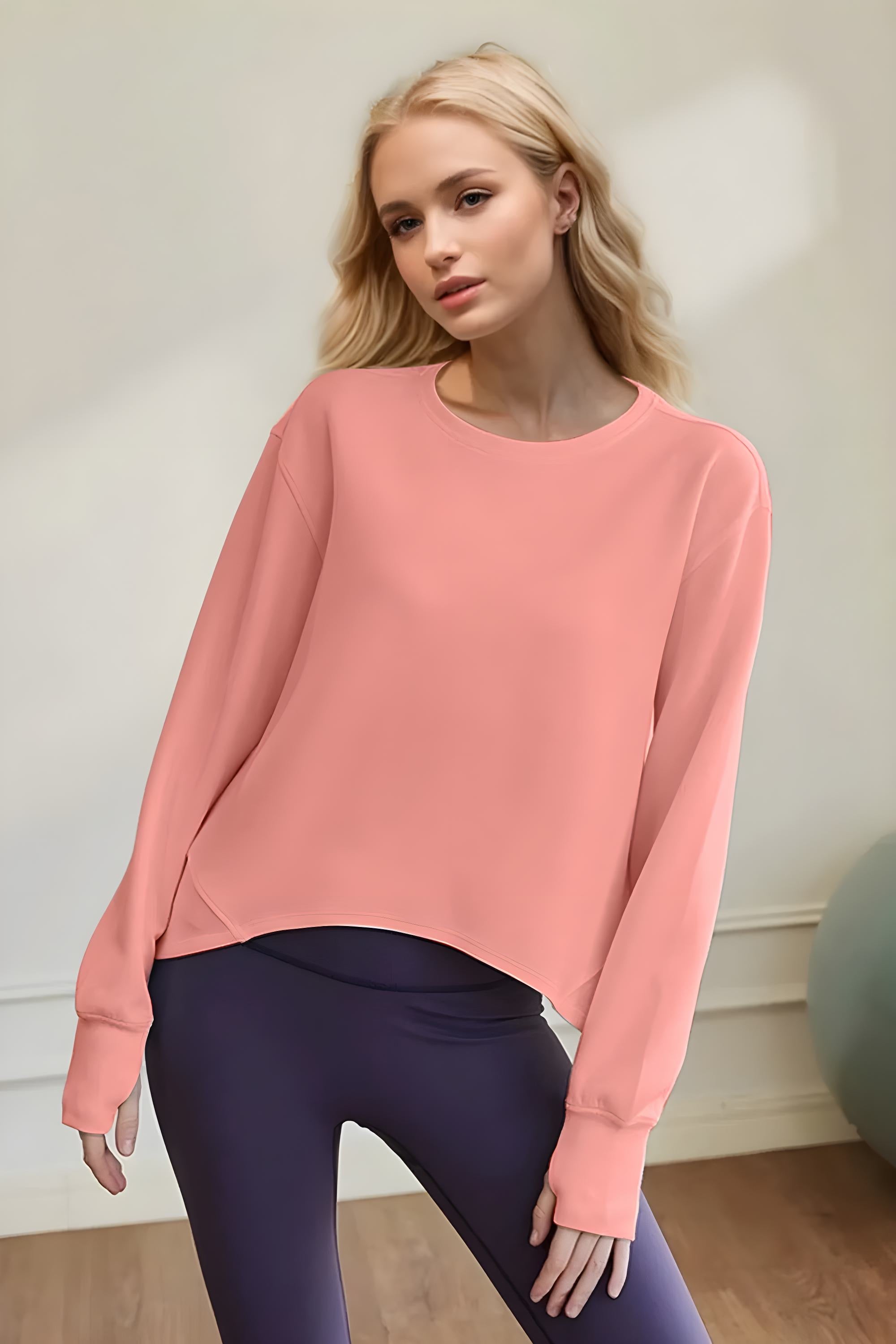 Air Scuba Round Neck Long Sleeve Sweatshirt for Women