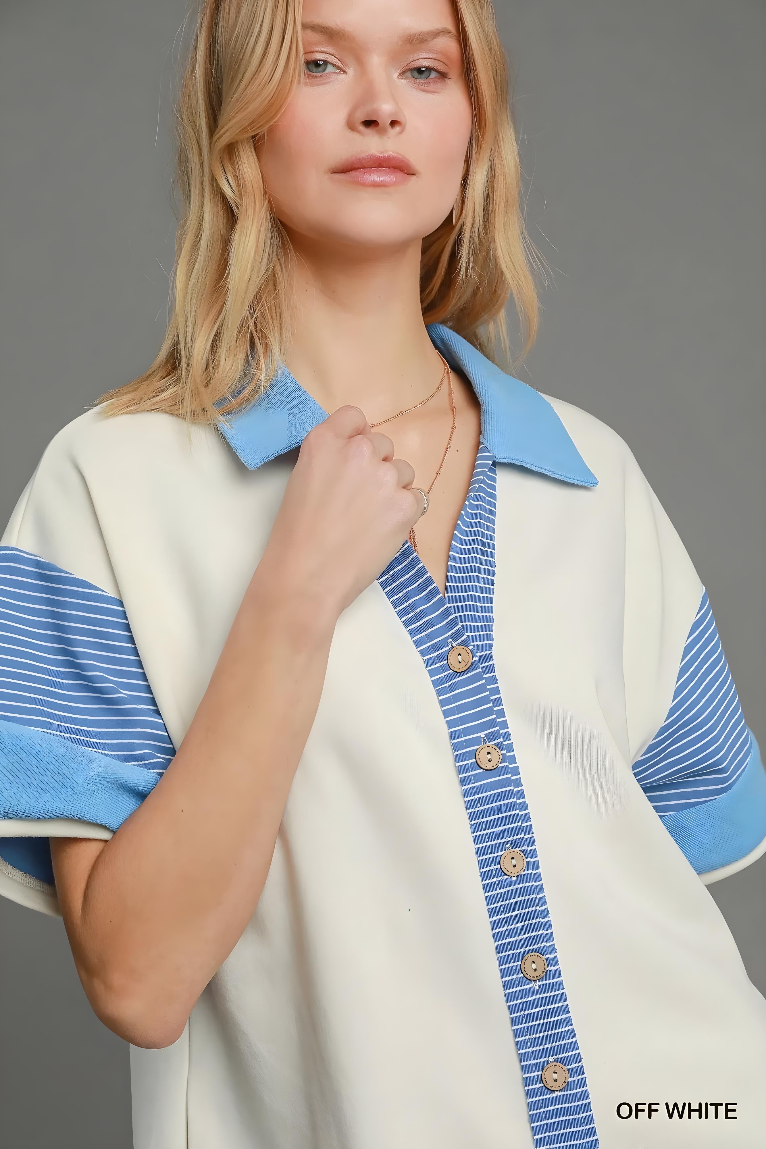 Mono Umgee French Terry con Cuello y Bloques de Color