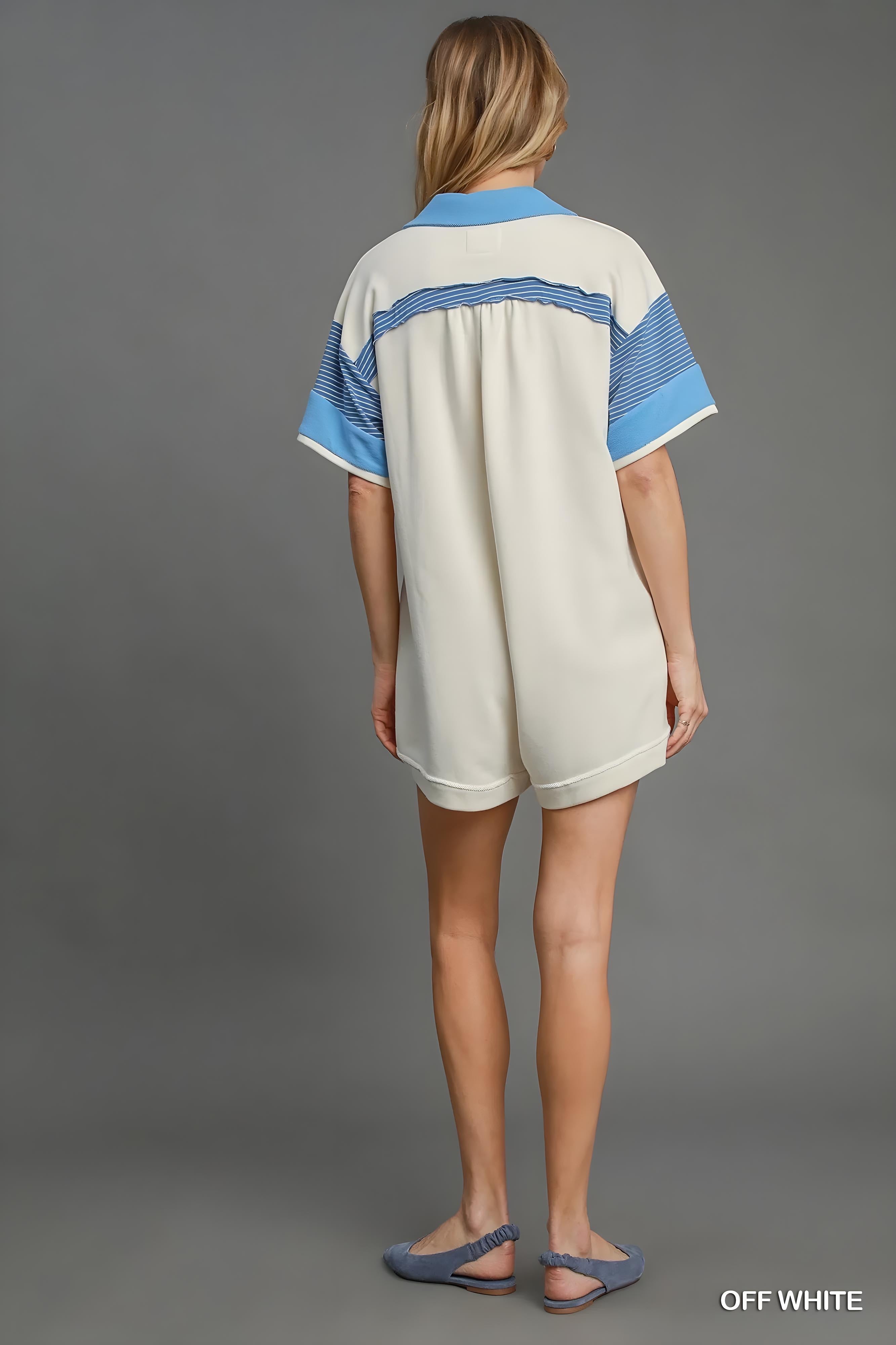 Mono Umgee French Terry con Cuello y Bloques de Color