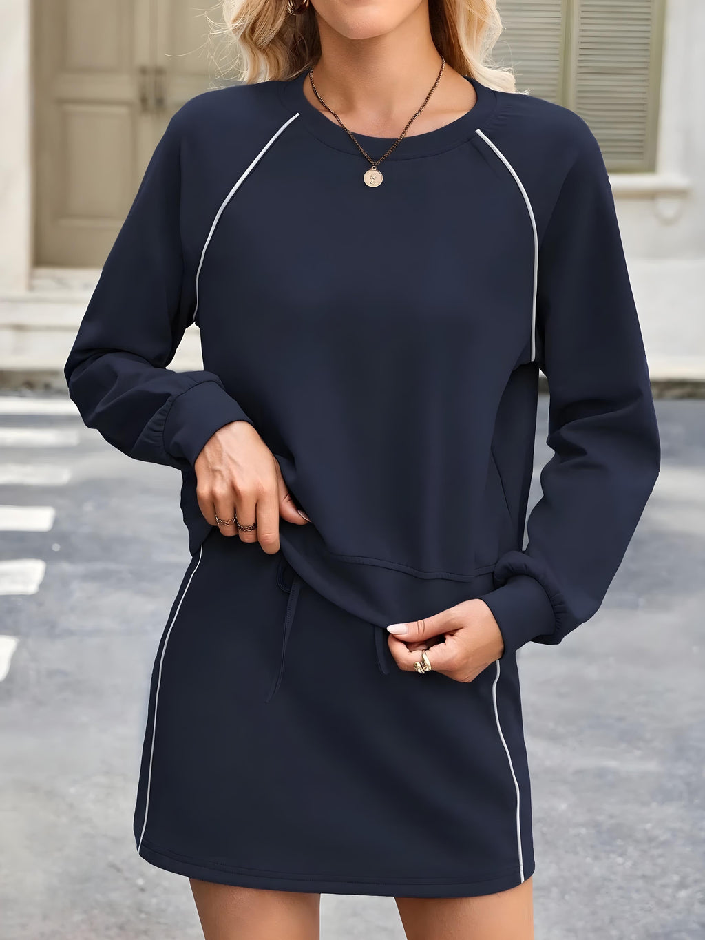 Okrúhly krk Raglan Ruckve Top a Sort Set