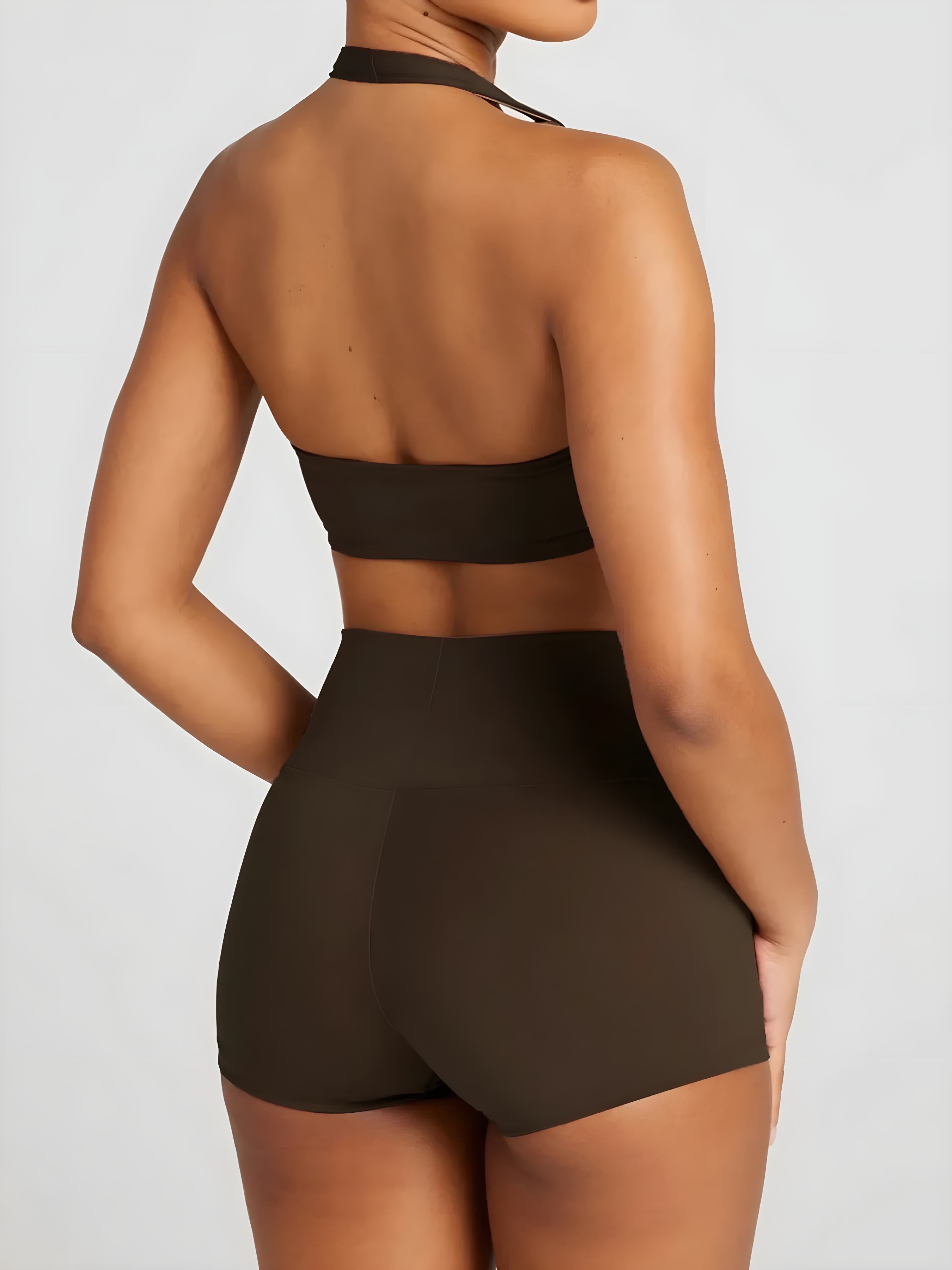Halter Neck Cami & Shorts Active Set – Lightweight & Sporty