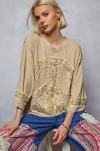 Pol Floral Peace Patch Drop Cucella T-shirt