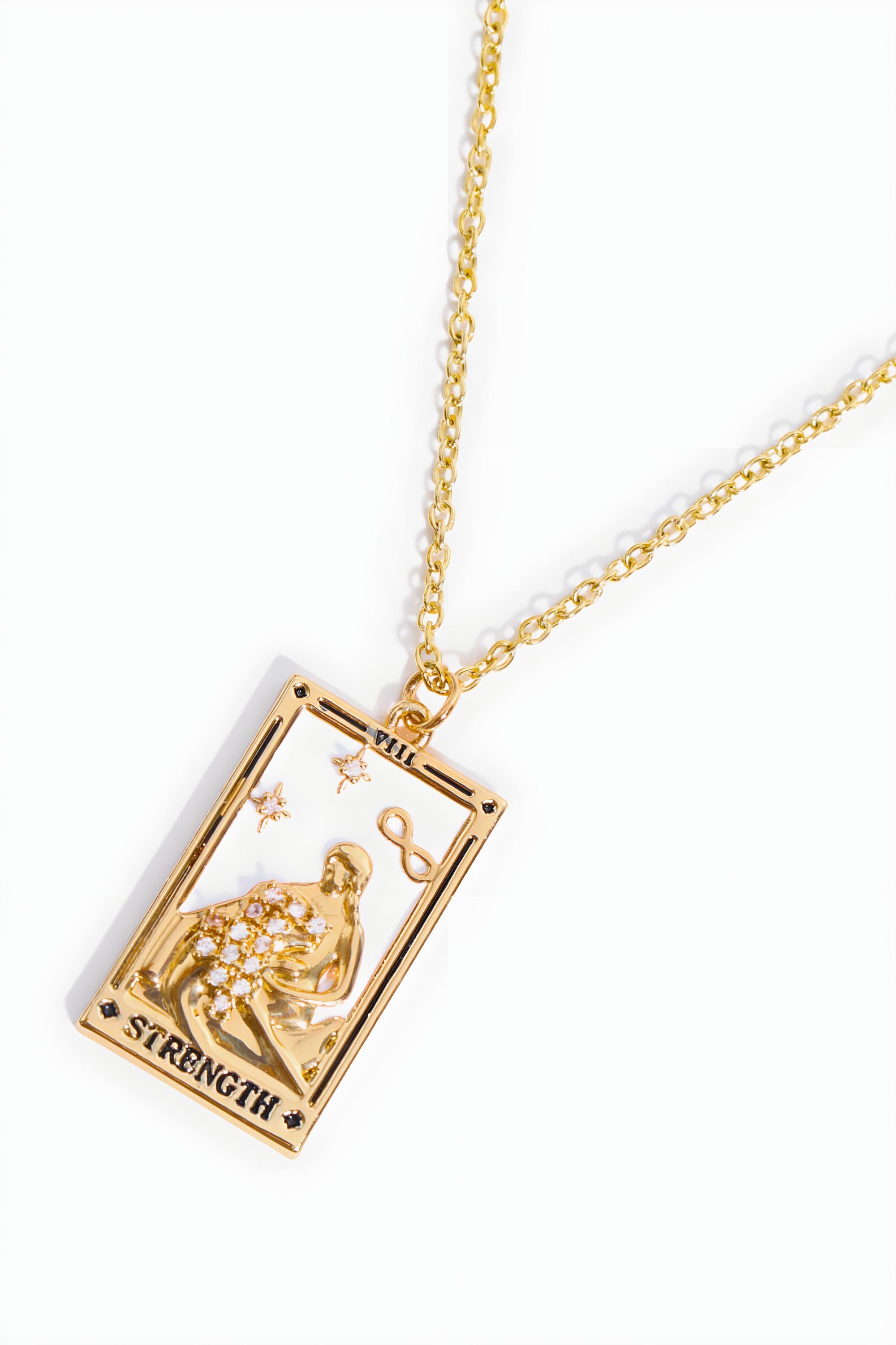 Colgante de Carta del Tarot Collar de Acero Inoxidable