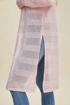 Dvojitá vezmite v plnej veľkosti otvorené predné predné dlhé línie Cardigan