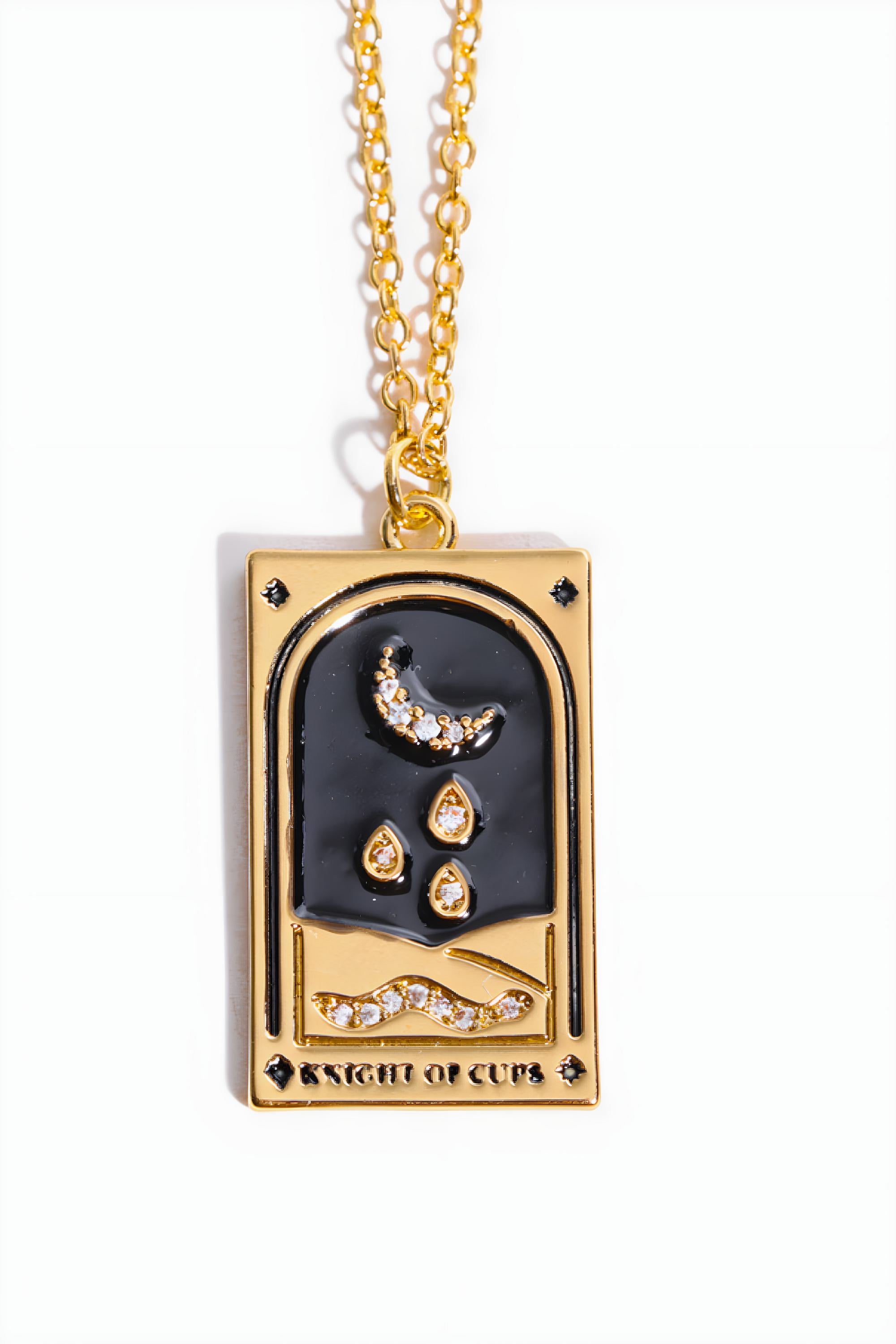 Colgante de Carta del Tarot Collar de Acero Inoxidable