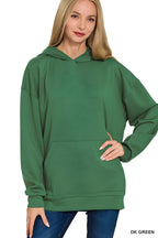 Zenana Oversized Scuba hoodie met kangoeroe -zak
