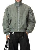 Herr Zip-Up Bomberjacka med Långa Ärmar – Stilren & Casual