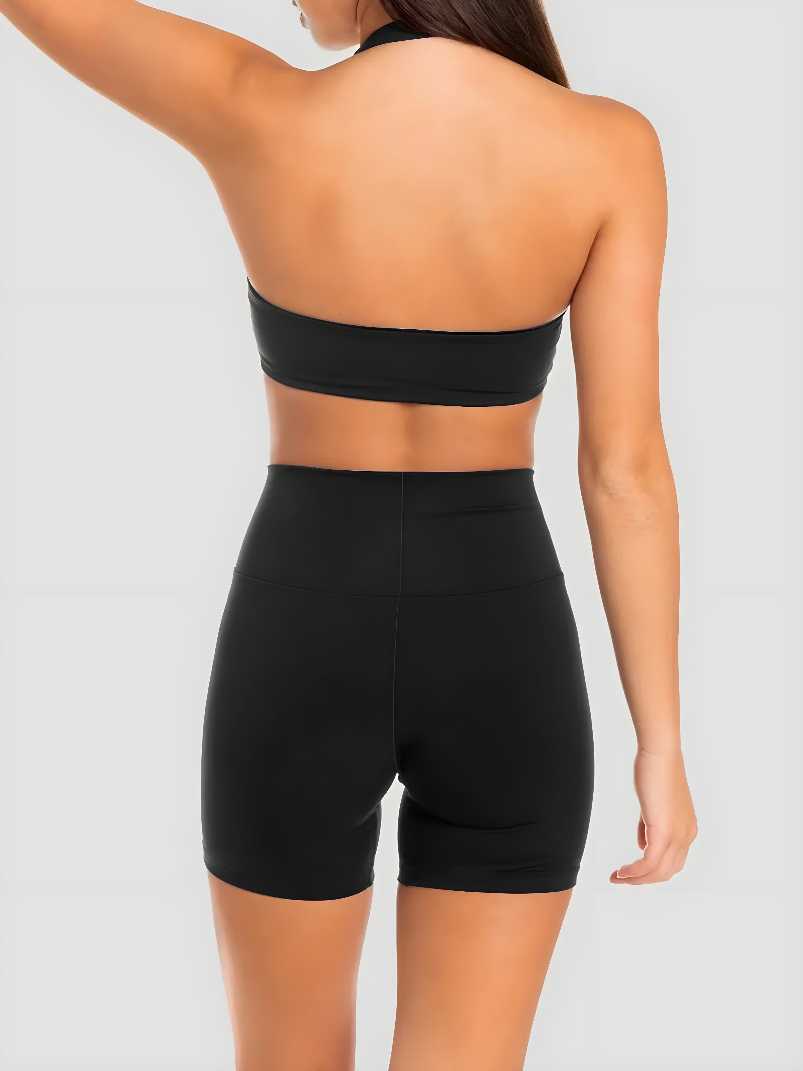 Halter Neck Cami & Shorts Active Set – Lightweight & Sporty