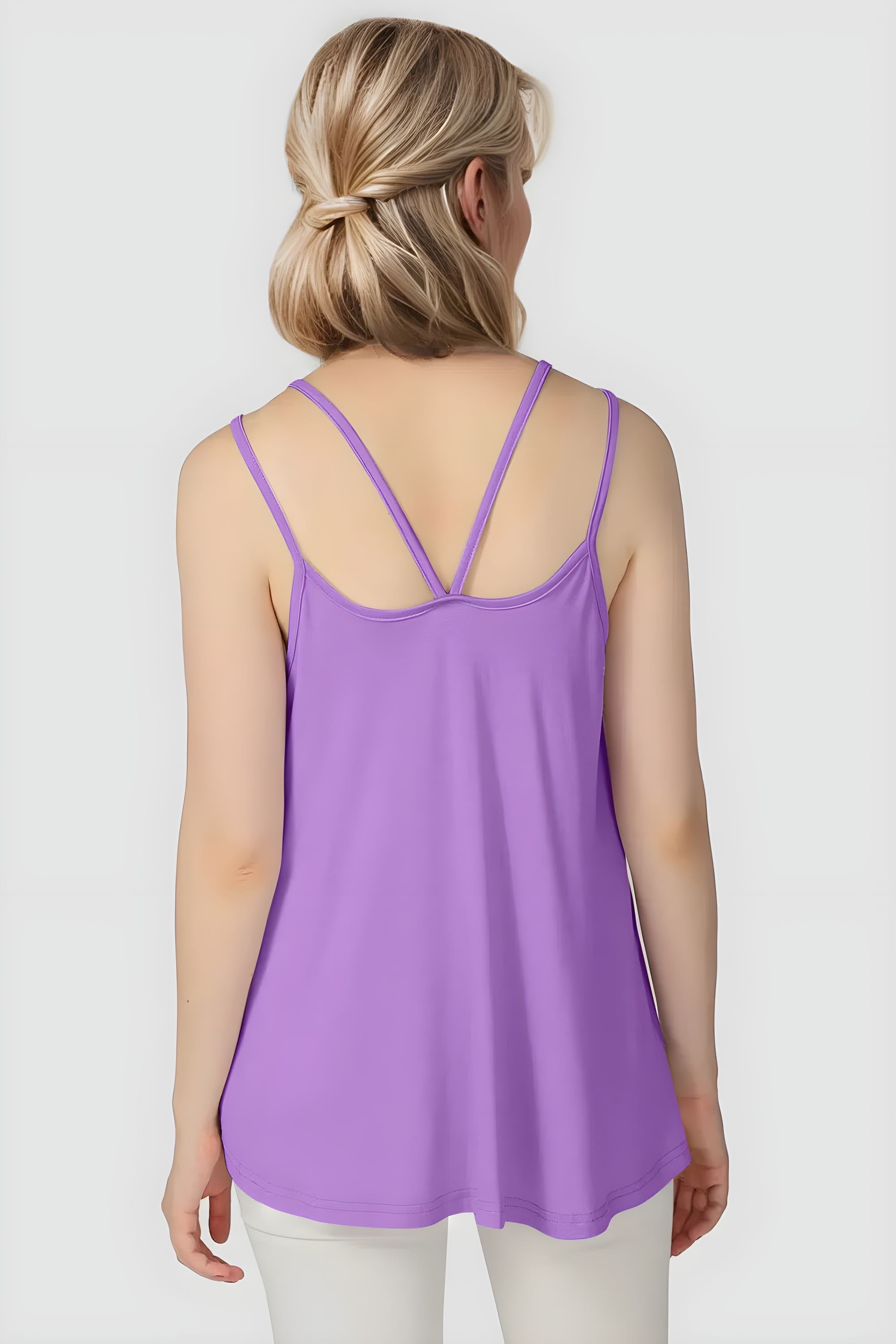 Basic Bae Bamboo Scoop Neck Double Spaghetti Straps Cami