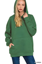 Zenana Oversized Scuba hoodie met kangoeroe -zak