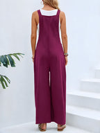 フルサイズ スクエアネック ワイドストラップ オーバーオール