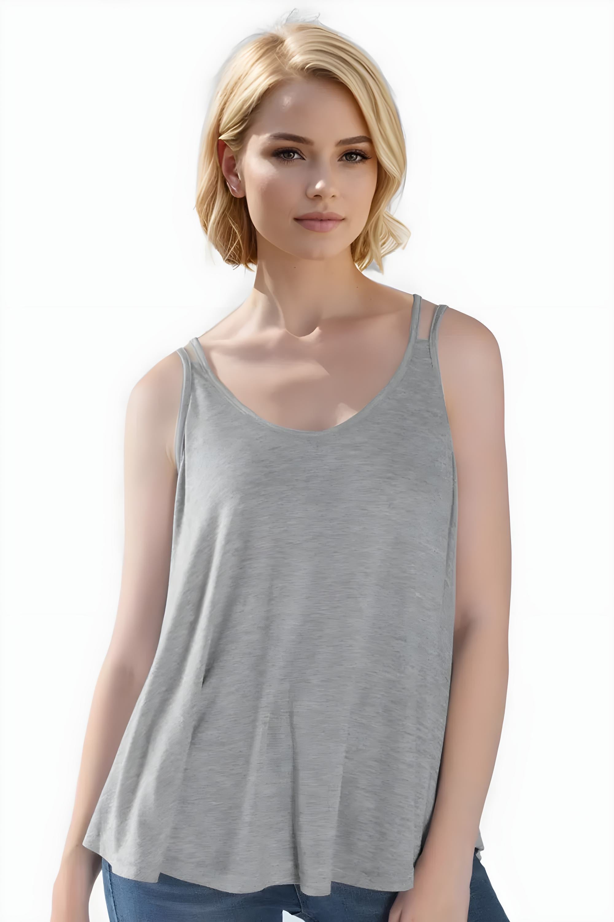 Basic Bae Bamboo Scoop Neck Double Spaghetti Straps Cami