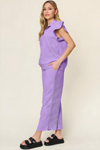 Διπλό πάρτε την κορυφή του μανικιού και το κορυφαίο πάτημα του πλέγματος